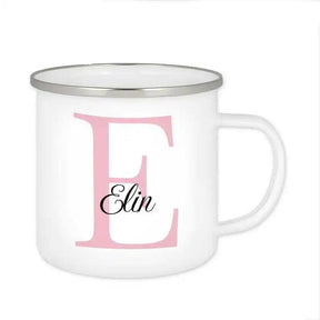 Emaille Tasse mit Namen | Motiv 3 | Elin - Druckerino