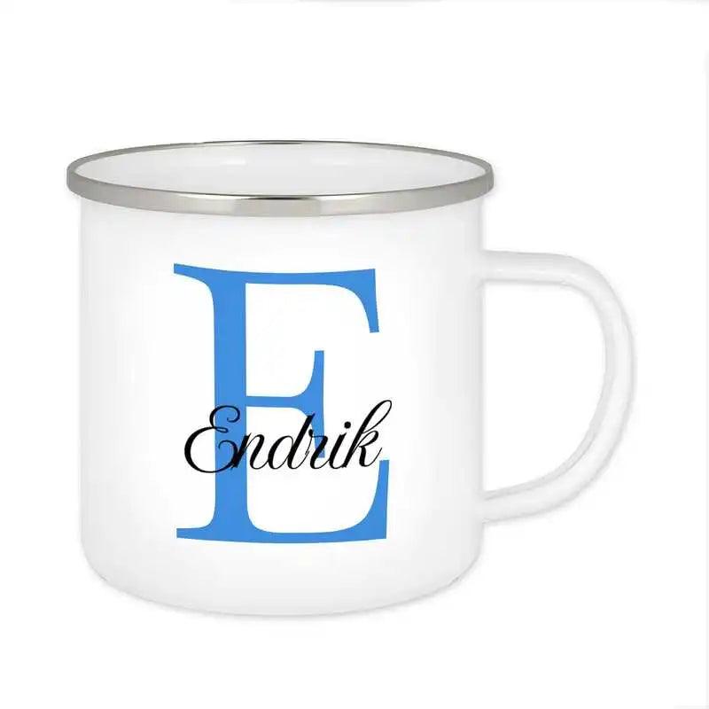 Emaille Tasse mit Namen | Motiv 3 | Endrik - Druckerino