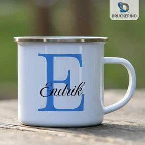 Emaille Tasse mit Namen | Motiv 3 | Endrik - Druckerino
