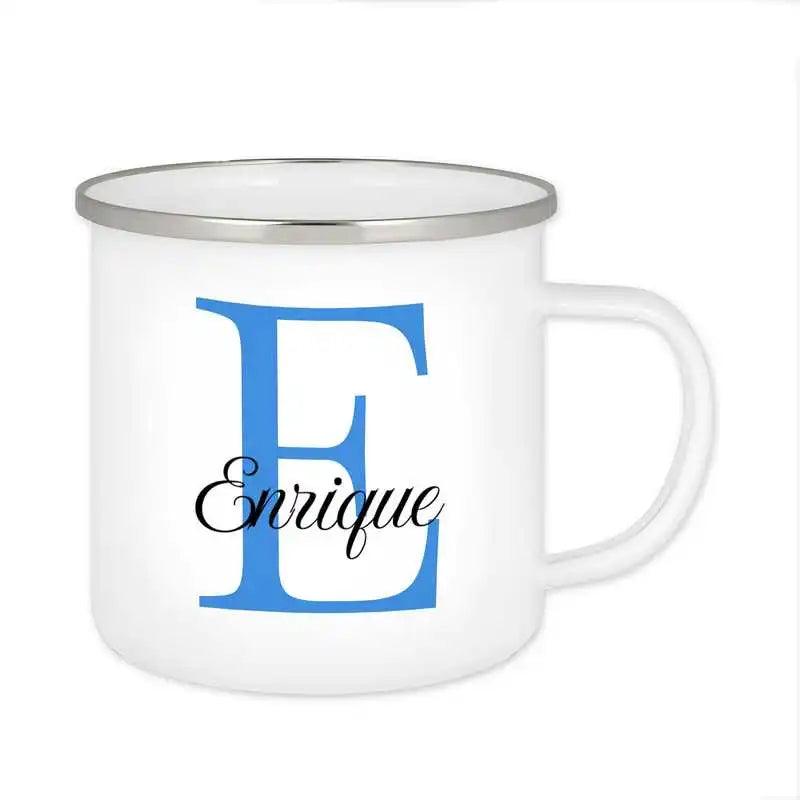 Emaille Tasse mit Namen | Motiv 3 | Enrique - Druckerino