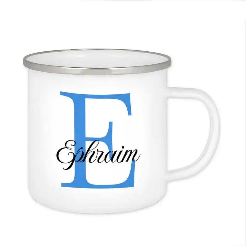 Emaille Tasse mit Namen | Motiv 3 | Ephraim - Druckerino