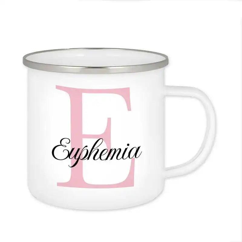 Emaille Tasse mit Namen | Motiv 3 | Euphemia - Druckerino