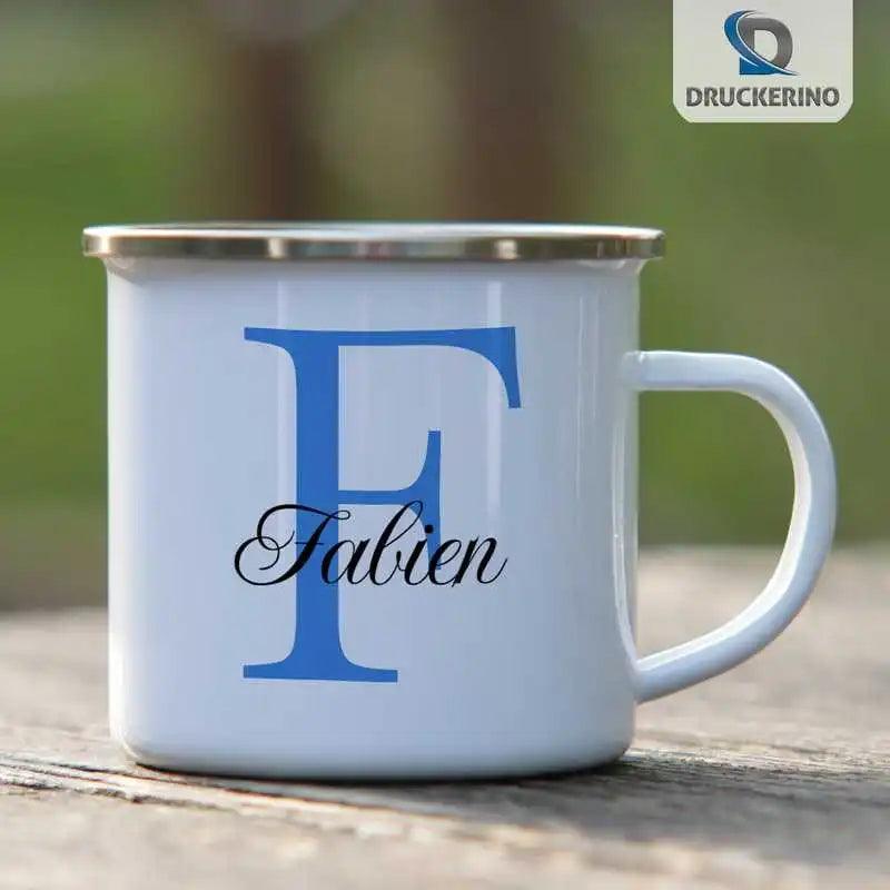 Emaille Tasse mit Namen | Motiv 3 | Fabien - Druckerino
