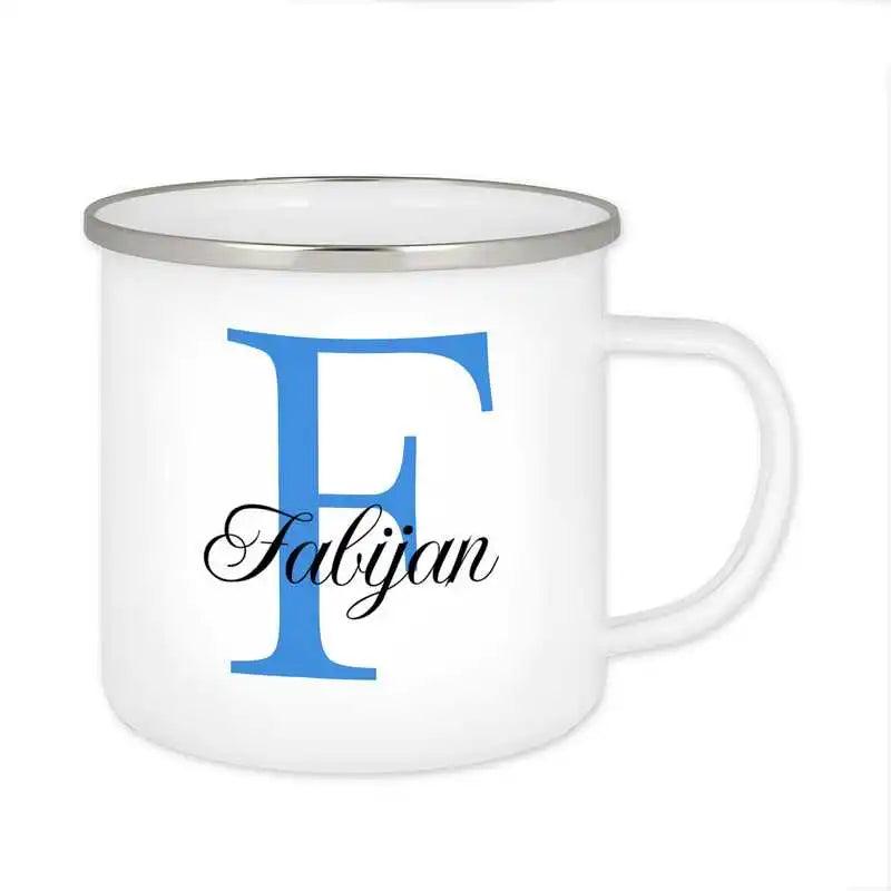 Emaille Tasse mit Namen | Motiv 3 | Fabijan - Druckerino