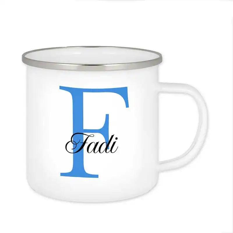 Emaille Tasse mit Namen | Motiv 3 | Fadi - Druckerino