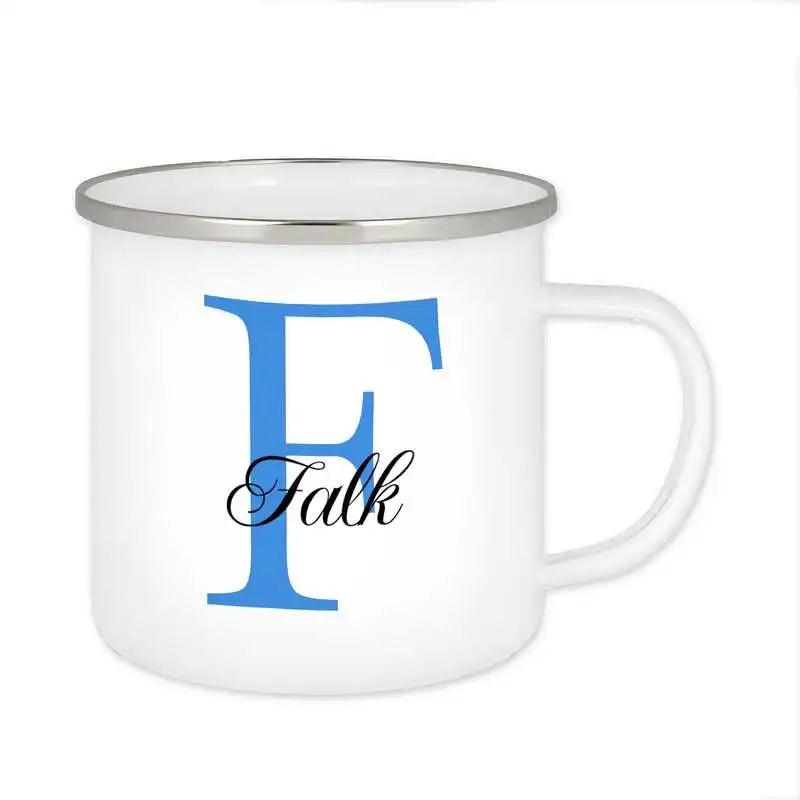 Emaille Tasse mit Namen | Motiv 3 | Falk - Druckerino