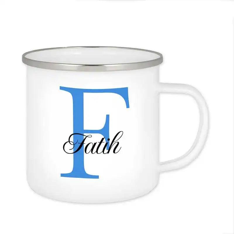 Emaille Tasse mit Namen | Motiv 3 | Fatih - Druckerino