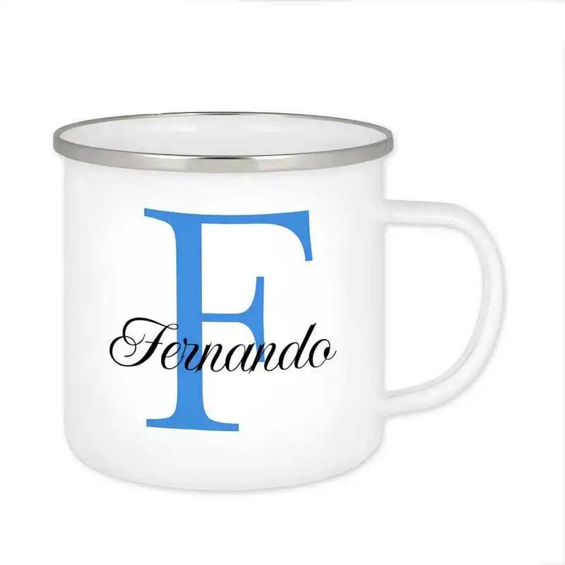 Emaille Tasse mit Namen | Motiv 3 | Fernando - Druckerino