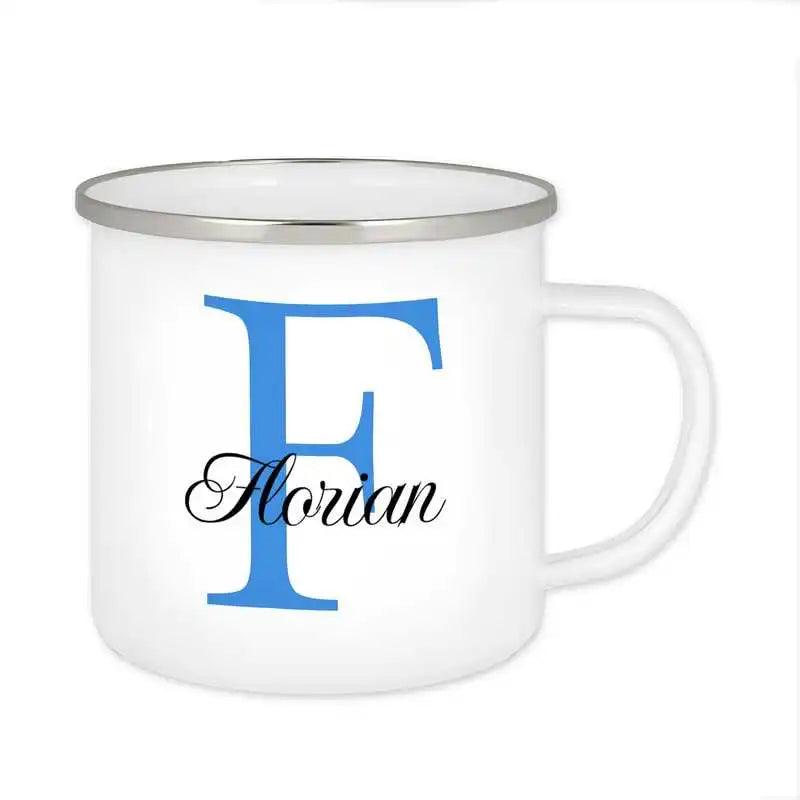 Emaille Tasse mit Namen | Motiv 3 | Florian - Druckerino