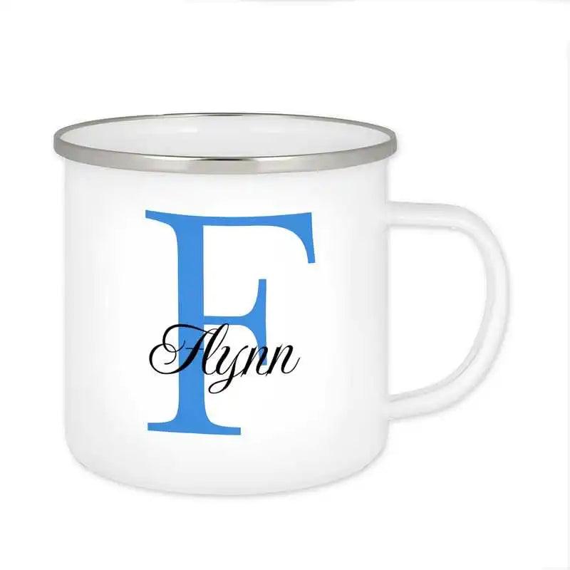 Emaille Tasse mit Namen | Motiv 3 | Flynn - Druckerino