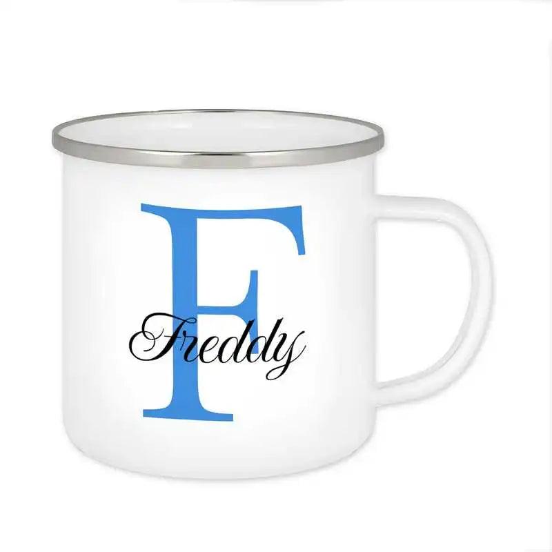 Emaille Tasse mit Namen | Motiv 3 | Freddy - Druckerino