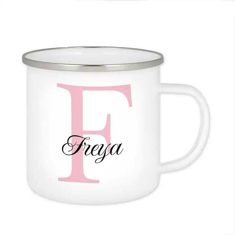 Emaille Tasse mit Namen | Motiv 3 | Freya - Druckerino