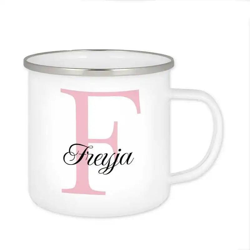 Emaille Tasse mit Namen | Motiv 3 | Freyja - Druckerino