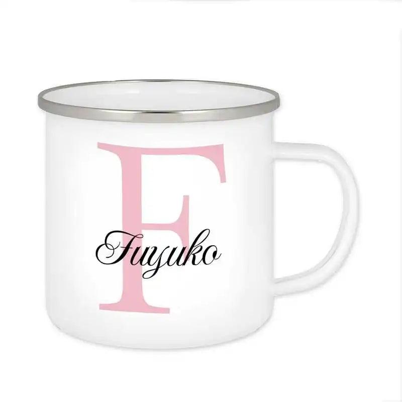 Emaille Tasse mit Namen | Motiv 3 | Fuyuko - Druckerino