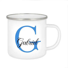 Emaille Tasse mit Namen | Motiv 3 | Gabriel - Druckerino