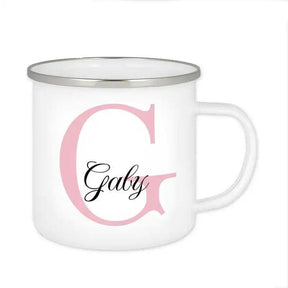 Emaille Tasse mit Namen | Motiv 3 | Gaby - Druckerino