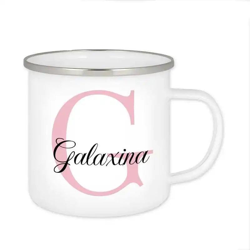 Emaille Tasse mit Namen | Motiv 3 | Galaxina - Druckerino