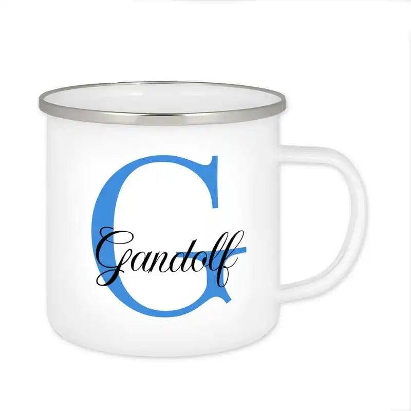 Emaille Tasse mit Namen | Motiv 3 | Gandolf - Druckerino