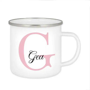 Emaille Tasse mit Namen | Motiv 3 | Gea - Druckerino