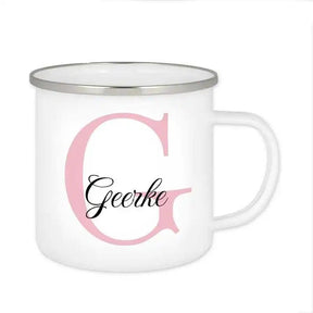Emaille Tasse mit Namen | Motiv 3 | Geerke - Druckerino