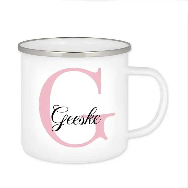Emaille Tasse mit Namen | Motiv 3 | Geeske - Druckerino