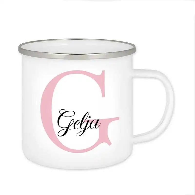 Emaille Tasse mit Namen | Motiv 3 | Gelja - Druckerino