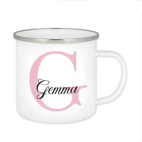 Emaille Tasse mit Namen | Motiv 3 | Gemma - Druckerino