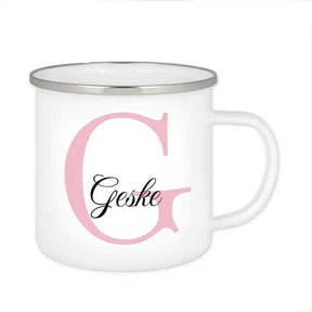 Emaille Tasse mit Namen | Motiv 3 | Geske - Druckerino