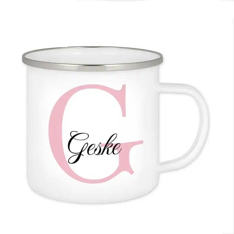 Emaille Tasse mit Namen | Motiv 3 | Geske - Druckerino
