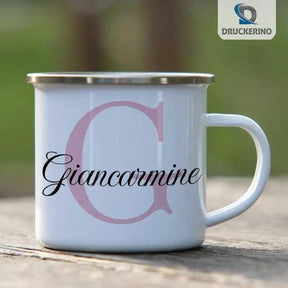 Emaille Tasse mit Namen | Motiv 3 | Giancarmine - Druckerino