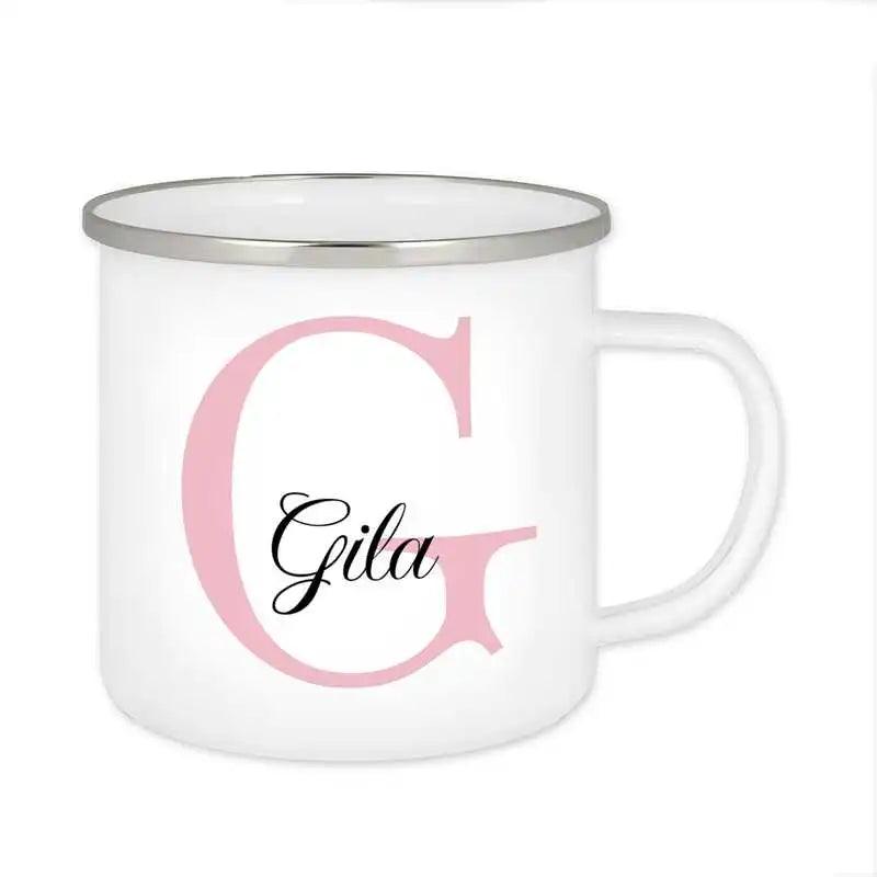 Emaille Tasse mit Namen | Motiv 3 | Gila - Druckerino