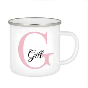 Emaille Tasse mit Namen | Motiv 3 | Gill - Druckerino