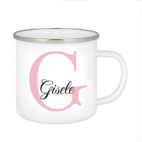 Emaille Tasse mit Namen | Motiv 3 | Gisele - Druckerino