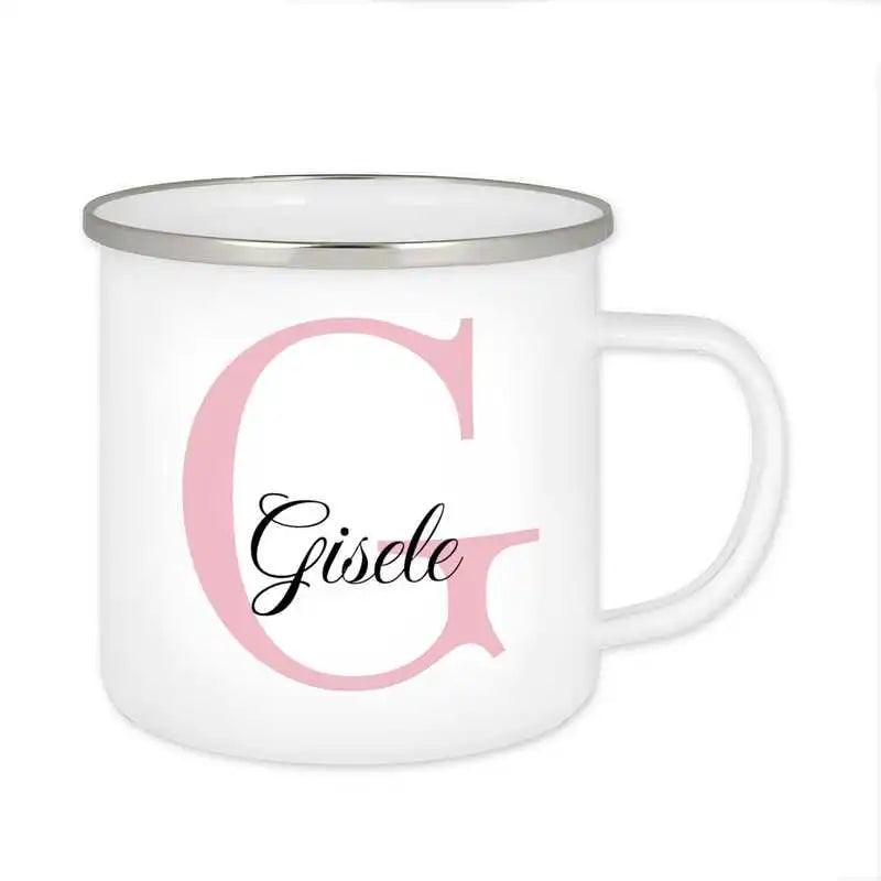 Emaille Tasse mit Namen | Motiv 3 | Gisele - Druckerino