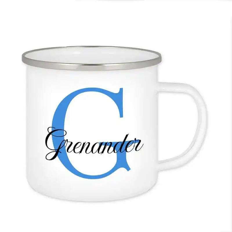 Emaille Tasse mit Namen | Motiv 3 | Grenander - Druckerino