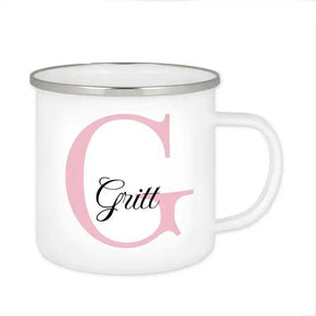 Emaille Tasse mit Namen | Motiv 3 | Gritt - Druckerino