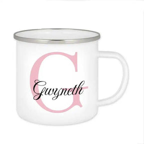Emaille Tasse mit Namen | Motiv 3 | Gwyneth - Druckerino