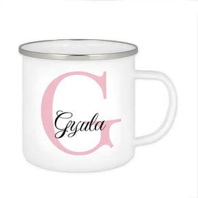 Emaille Tasse mit Namen | Motiv 3 | Gyula - Druckerino