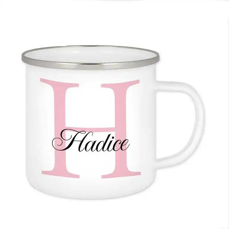 Emaille Tasse mit Namen | Motiv 3 | Hadice - Druckerino