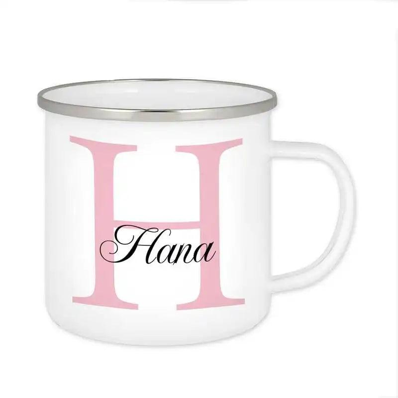 Emaille Tasse mit Namen | Motiv 3 | Hana - Druckerino