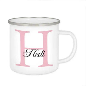 Emaille Tasse mit Namen | Motiv 3 | Hedi - Druckerino