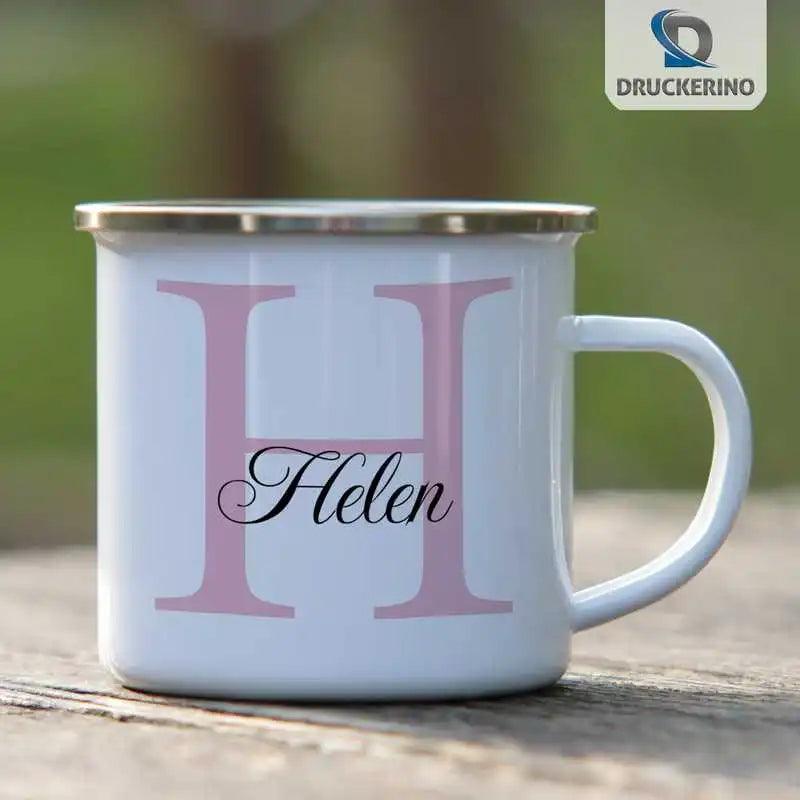 Emaille Tasse mit Namen | Motiv 3 | Helen - Druckerino