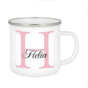 Emaille Tasse mit Namen | Motiv 3 | Helia - Druckerino