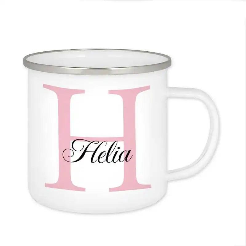 Emaille Tasse mit Namen | Motiv 3 | Helia - Druckerino
