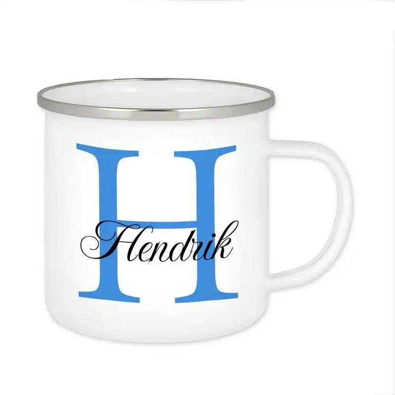 Emaille Tasse mit Namen | Motiv 3 | Hendrik - Druckerino