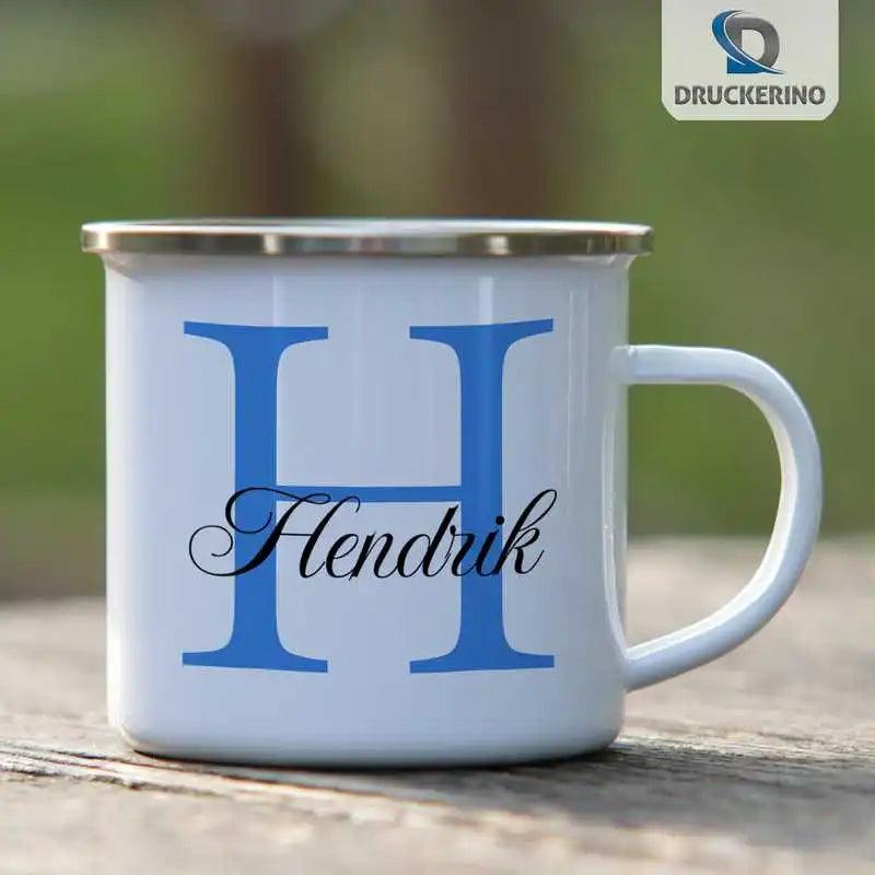 Emaille Tasse mit Namen | Motiv 3 | Hendrik - Druckerino