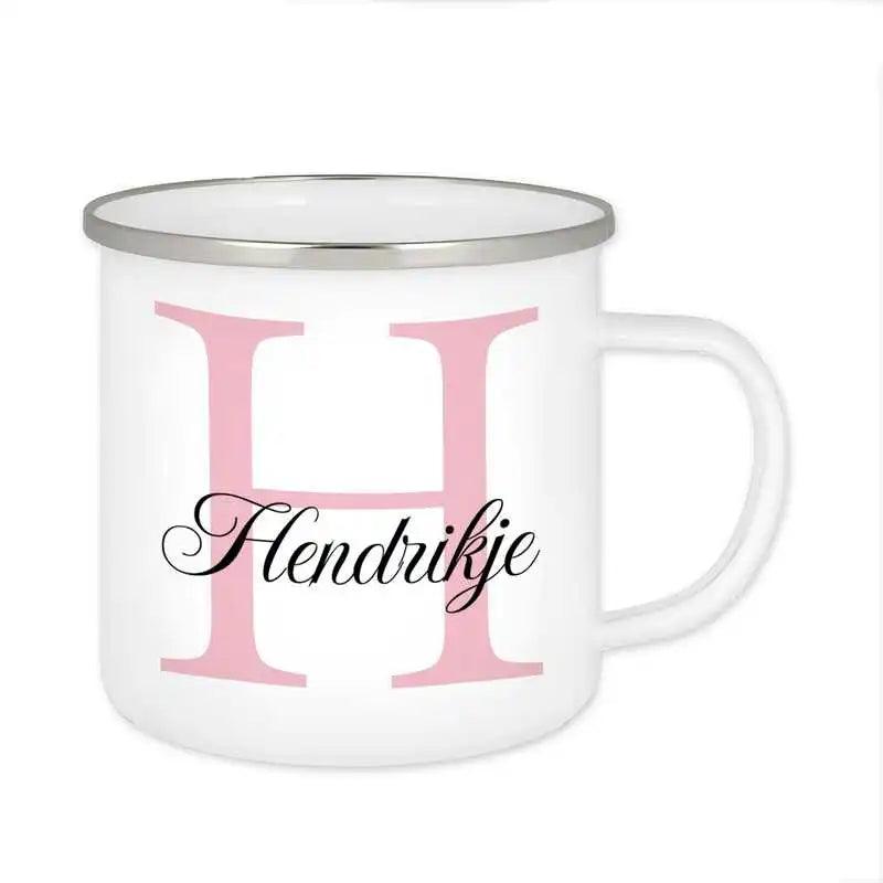 Emaille Tasse mit Namen | Motiv 3 | Hendrikje - Druckerino