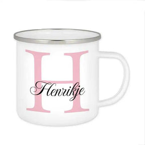 Emaille Tasse mit Namen | Motiv 3 | Henrikje - Druckerino