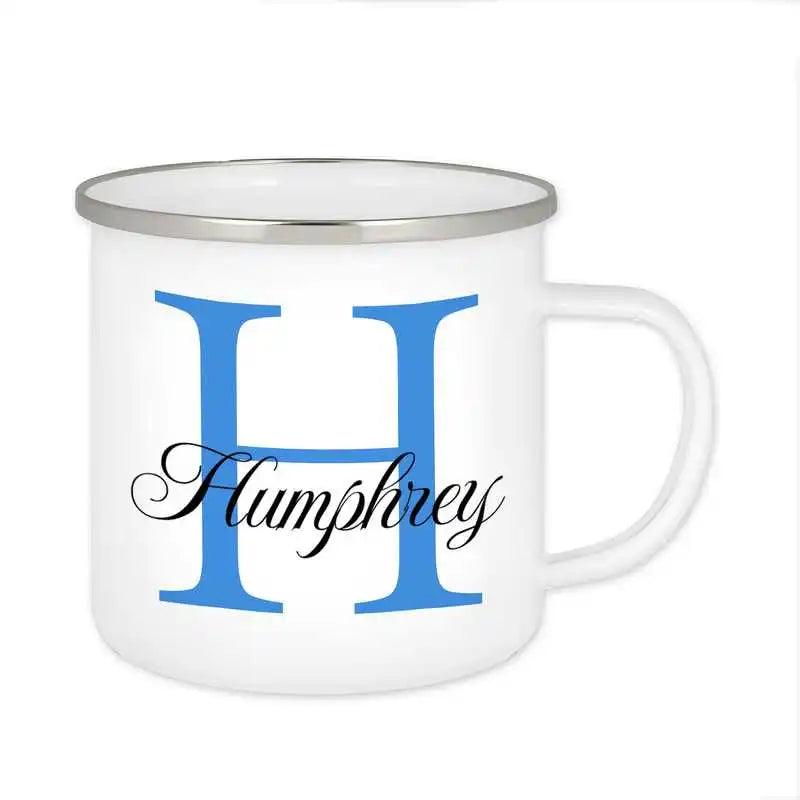 Emaille Tasse mit Namen | Motiv 3 | Humphrey - Druckerino