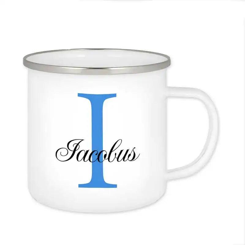 Emaille Tasse mit Namen | Motiv 3 | Iacobus - Druckerino